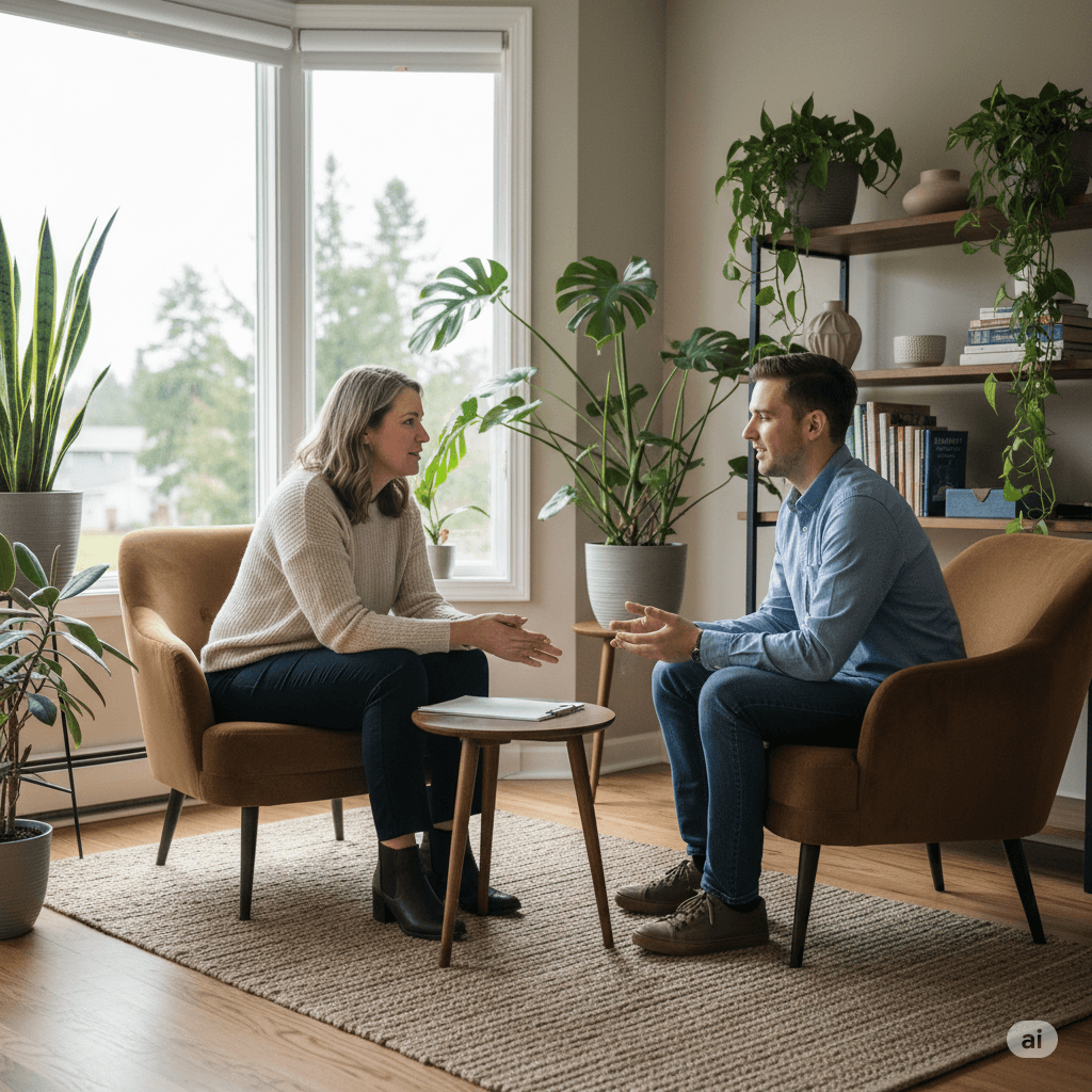 Psychotherapiesitzung – Paarbeziehung und Mutterschaft